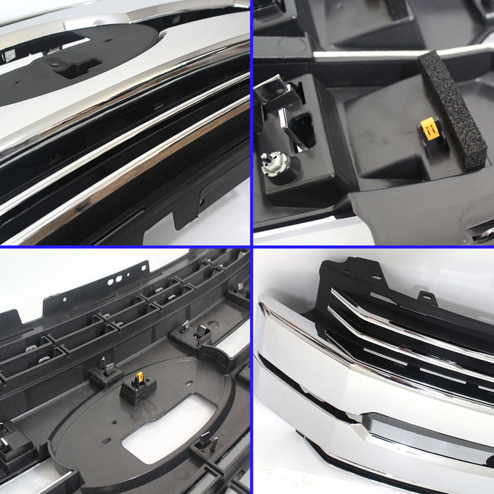 For 2017 2018 2019 Ford F250 F350 F450 Super Duty Bumper Grille Chrome Grill