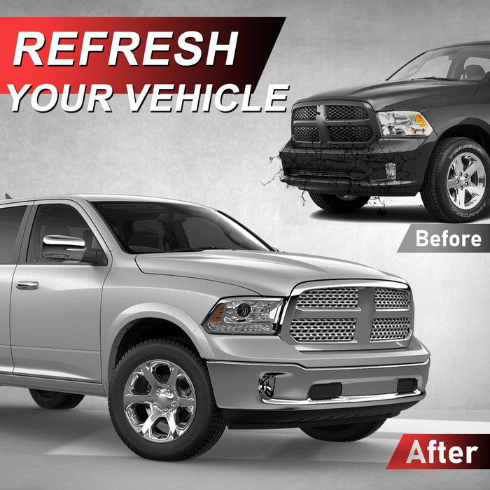 NEW Chrome - Steel Front Bumper Face Bar for 2013-2018 RAM 1500 Pickup W/ Fog