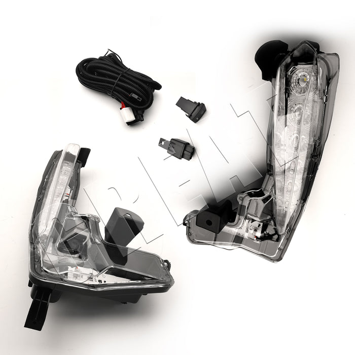 Front Upper Lower Grille LED Fog Lights for 2017 2018 2019 Toyota Corolla SE XSE