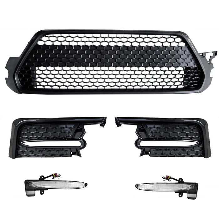 Fit 2020 2021 2022 Toyota Corolla SE XSE Front Lower Grille & LED DRL Fog Lights