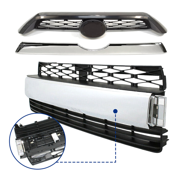 Front Bumper Grille Assembly Body Kits for 2014-2019 Toyota 4Runner Limited
