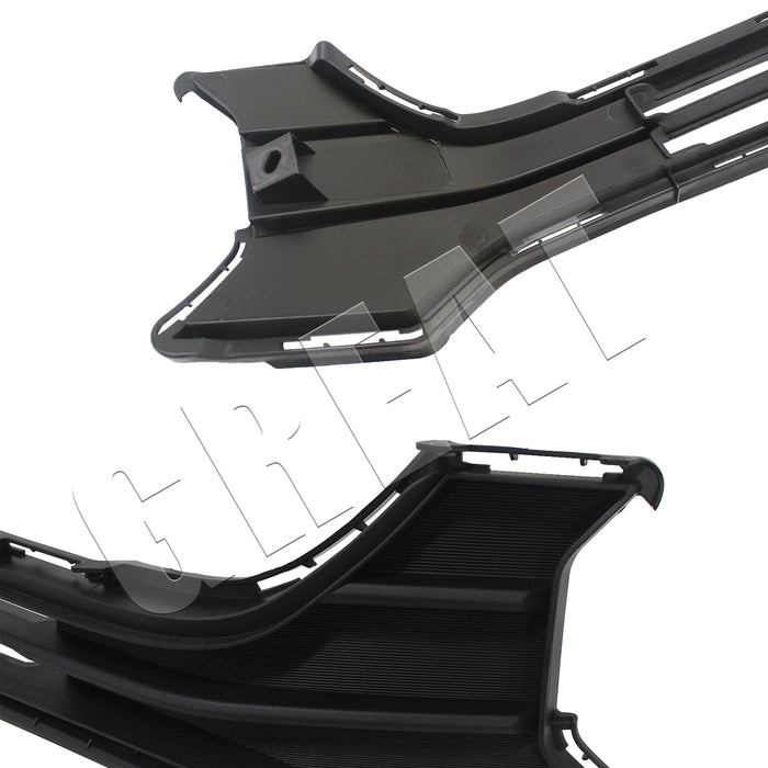 Front Lower Grill Valance Panel Fog Light Bezels Set for 2016-2021 Tacoma SR SR5