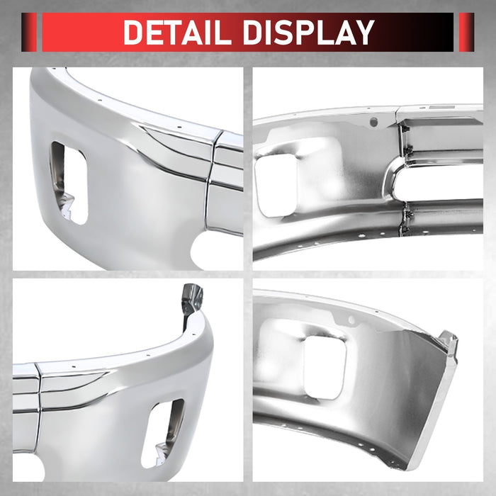 NEW Chrome - Steel Front Bumper Face Bar for 2013-2018 RAM 1500 Pickup W/ Fog