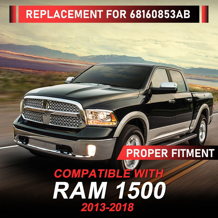 NEW Chrome - Steel Front Bumper Face Bar for 2013-2018 RAM 1500 Pickup W/ Fog