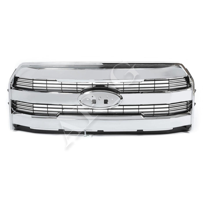 For 2015-2017 Ford F150 F-150 Front Upper Grille Grill W/O Camera Chrome