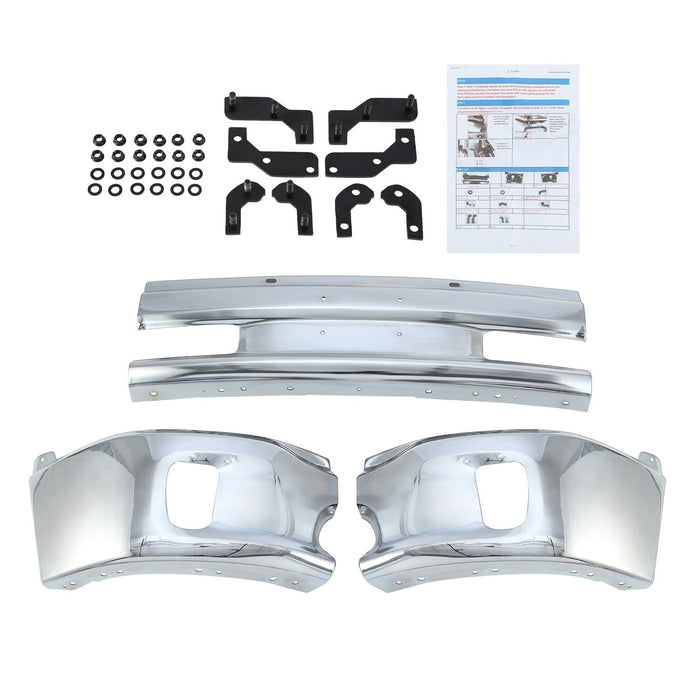 Front Bumper Face Bar Chrome for 2013-2018 Ram 1500 2019-2024 Ram 1500