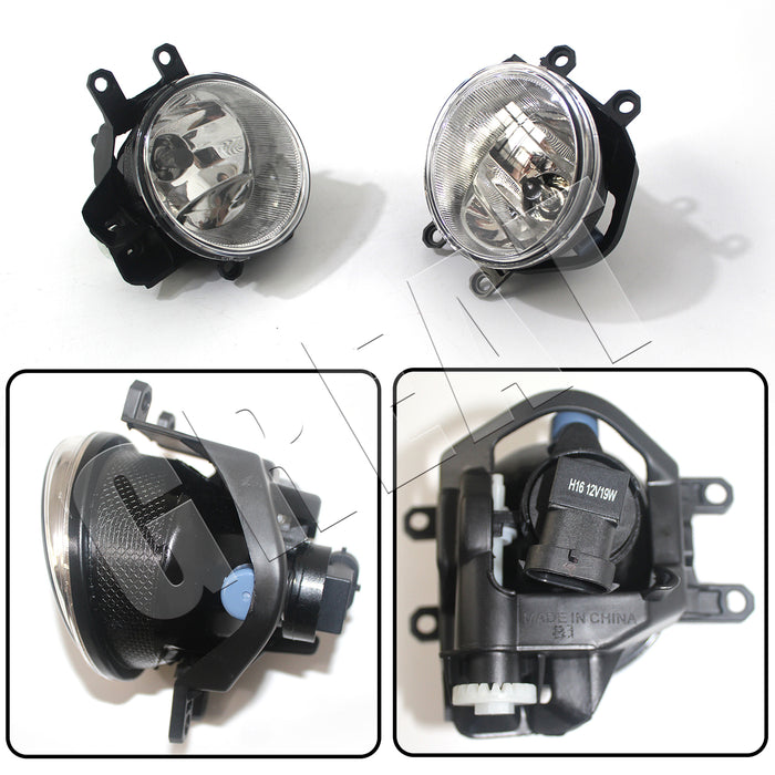 Front Lower Grill Valance Panel Fog Light Bezels Set for 2016-2021 Tacoma SR SR5