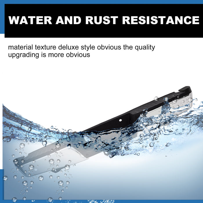 Chrome Rear Bumper for 2015-2019 Ford F150 F-150 W/ Heavy Duty Tow & Sensor Hole