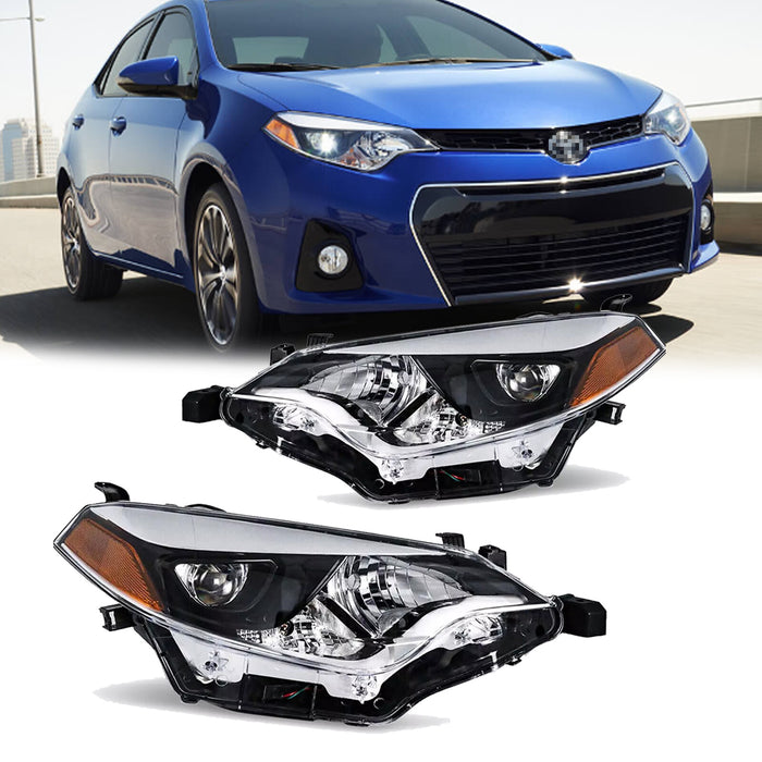 Headlights for 2014 2015 2016 Toyota Corolla Headlamps Left+Right SET Head Light