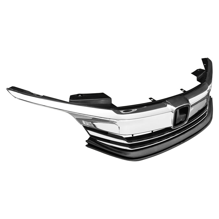 For 2016 2017 Honda Accord EX Front Bumper Upper & Lower Grille &LED FOG LIGHTS
