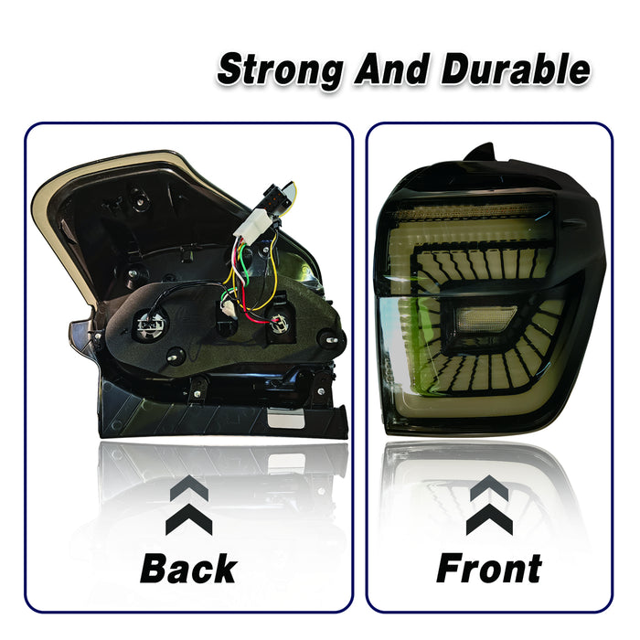 LED Tail Lights Rear Lamps Assembly for 2010-2022 Toyota 4Runner (Smoke Lens)