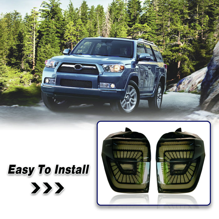 LED Tail Lights Rear Lamps Assembly for 2010-2022 Toyota 4Runner (Smoke Lens)