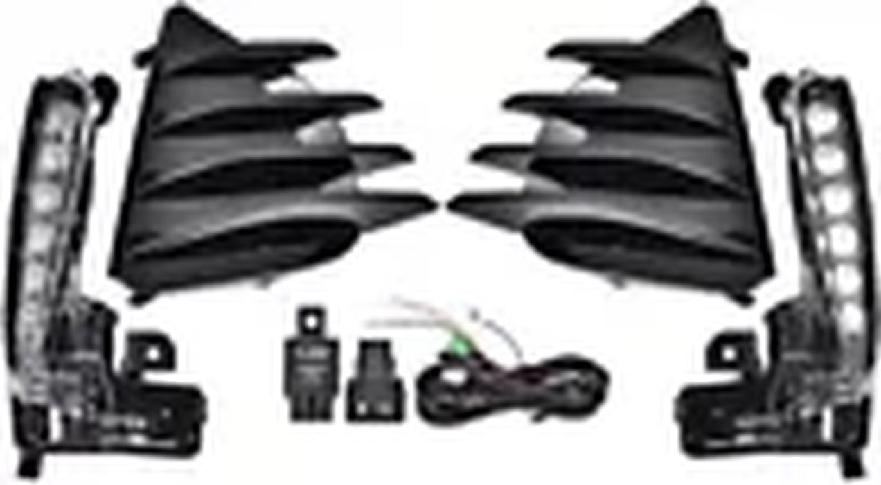 6PCS Front Upper Lower Grille LED Fog Lights for 2017-2019 Toyota Corolla SE XSE