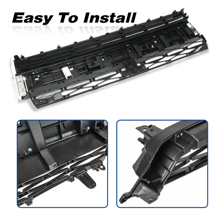 Front Bumper Lower Grille+Chrome Strip Trim Set for 14-20 Toyota 4Runner Limited