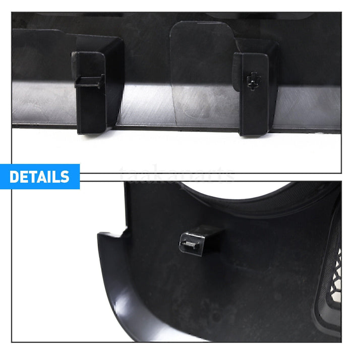 Black Front Bumper Hood Grille Grill for Jeep Wrangler JK /JKU 2007 2008-2017 3J