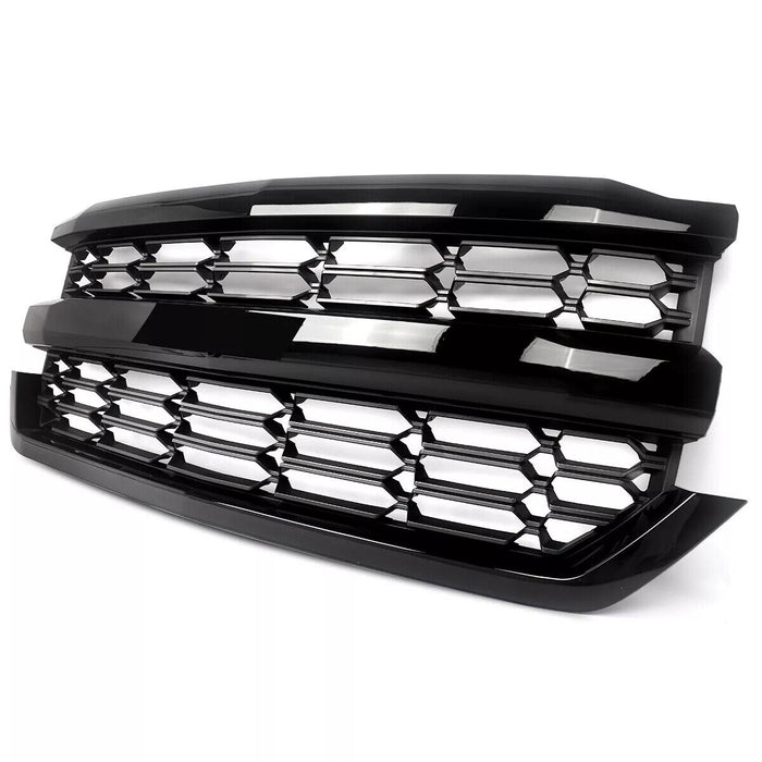 For 2016-2018 Chevrolet Silverado 1500 Front Upper Bumper Grille Black 84046156