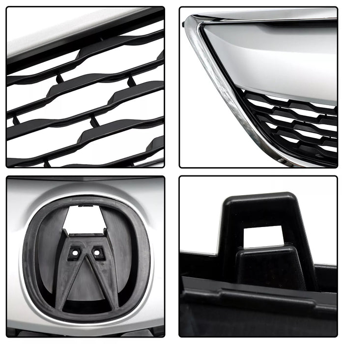 Fits 2014 2015 2016 Acura MDX Front Bumper Grille Grill W/Chrome Trim 75100-TZ5