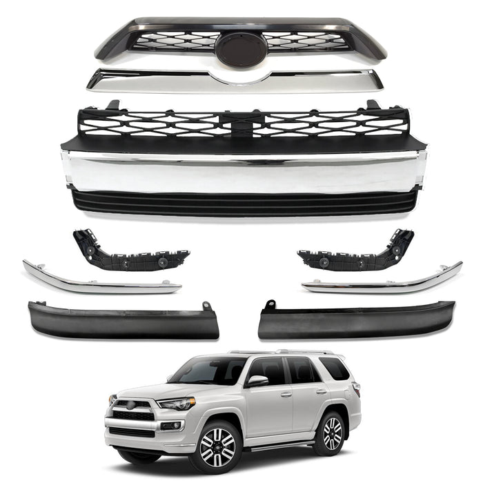 For 14-19 Toyota 4Runner Limited Front Bumper Grille Assembly Body Kits Replace