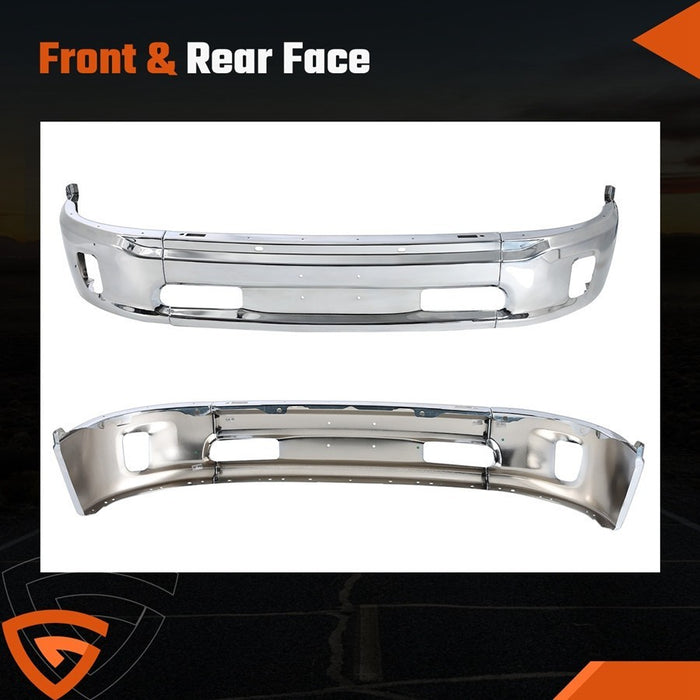 Front Bumper Face Bar Chrome for 2013-2018 Ram 1500 2019-2024 Ram 1500