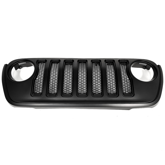 Fits 2018-2023 Jeep Wrangler 82215114 New Front Grille W/ Mesh Inserts Black