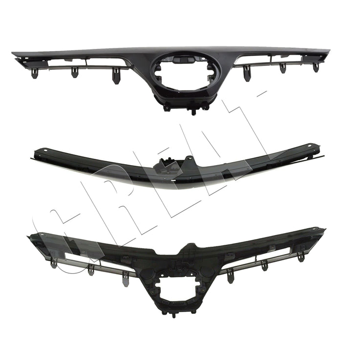 Front Upper Lower Grille LED Fog Lights for 2017 2018 2019 Toyota Corolla SE XSE