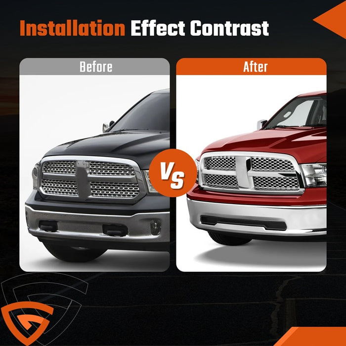 Front Bumper for 2009 2010 2011 2012 Dodge RAM 1500 W/O Fog Light Hole Steel