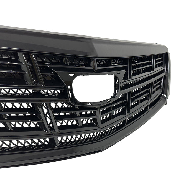 Fit 2013-2017 Cadillac XTS Front Bumper Black Upper Grille Lower Grill 2PCS
