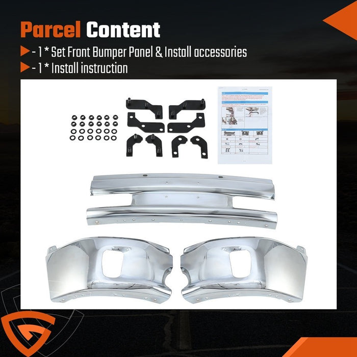 Front Bumper Face Bar Chrome for 2013-2018 Ram 1500 2019-2024 Ram 1500