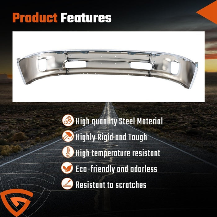 Front Bumper Face Bar Chrome for 2013-2018 Ram 1500 2019-2024 Ram 1500