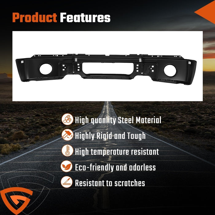 For Ford F150 2009-2014 Front Bumper Face Bar W/ Fog Light Hole Black Split