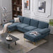 Modern U-Shaped Sectional Sofa: Chenille Fabric Comfort