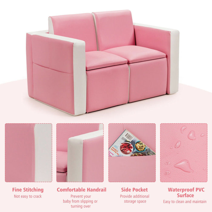 Convertible Kids Furniture Set: Sofa, Table, Chair