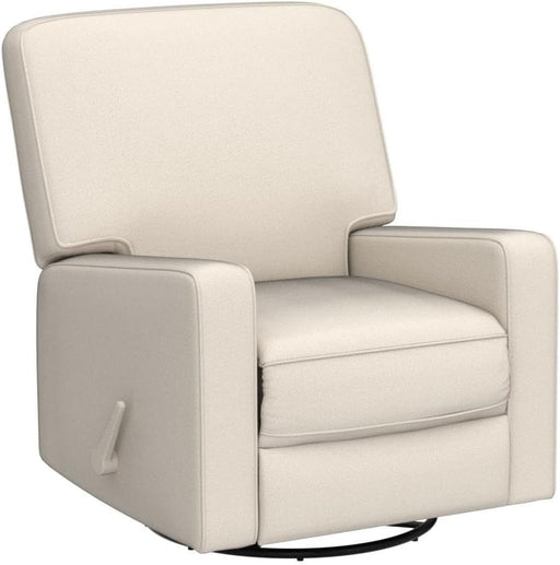 Swivelling Rocking Recliner with High Back, Deep Seat, Beige