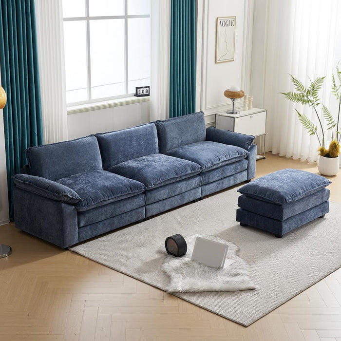 Modern L-Shaped Sectional Sofa: Cloud-Like Comfort