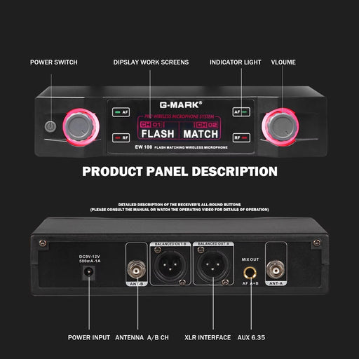 EW100 UHF Karaoke Microphone 50M Range