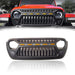 Front Mesh Grille with Amber Running Lights for 2018-2023 Jeep Wrangler JL JT