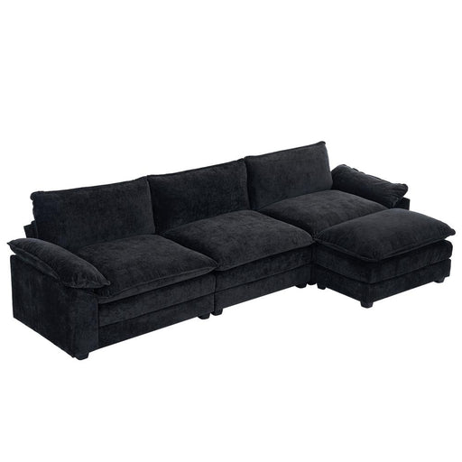 Modern L-Shaped Sectional Sofa: Cloud-Like Comfort