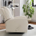 Swivelling Rocking Recliner with High Back, Deep Seat, Beige