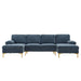 Modern U-Shaped Sectional Sofa: Chenille Fabric Comfort