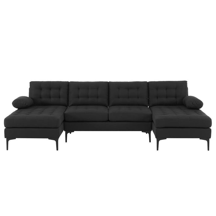 Modern U-Shaped Sectional Sofa with 2 Chaise Lounges