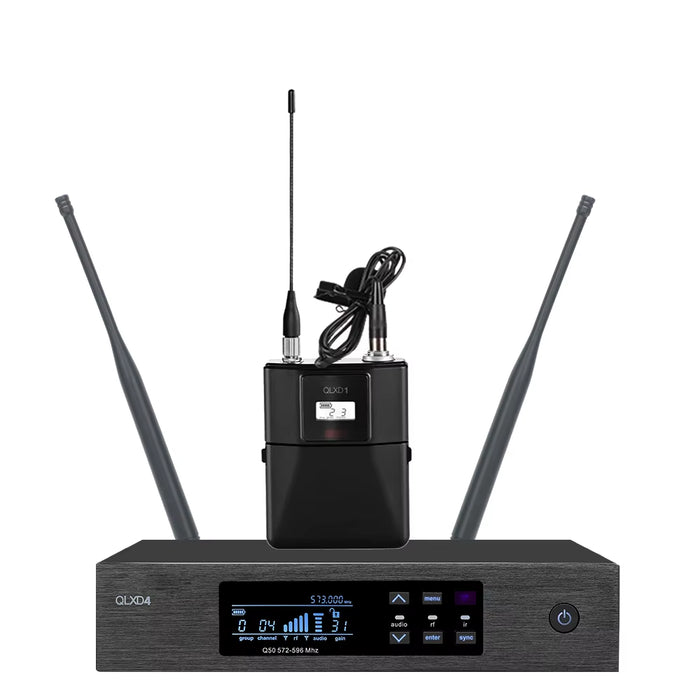 QLXD Wireless Mic: Pro UHF System for DJs & Karaoke