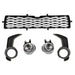 Front Bumper Upper Lower Grill Fog Lights Set for 2014-2019 Toyota 4Runner SR5