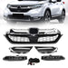 Front Guard Upper Honeycomb Grille Fog Lights Suit for 2017 2018 Honda CR-V CRV