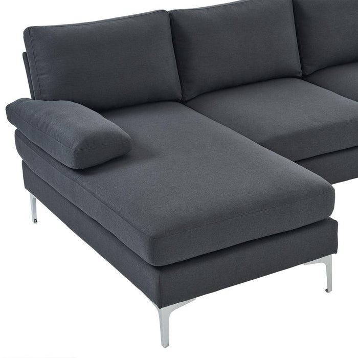 Modern U-Shaped Sectional Sofa with 2 Chaise Lounges