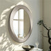 Vanity Oval Wall Mirror Home Office Entryway Farmhouse Decorative Wooden Frame