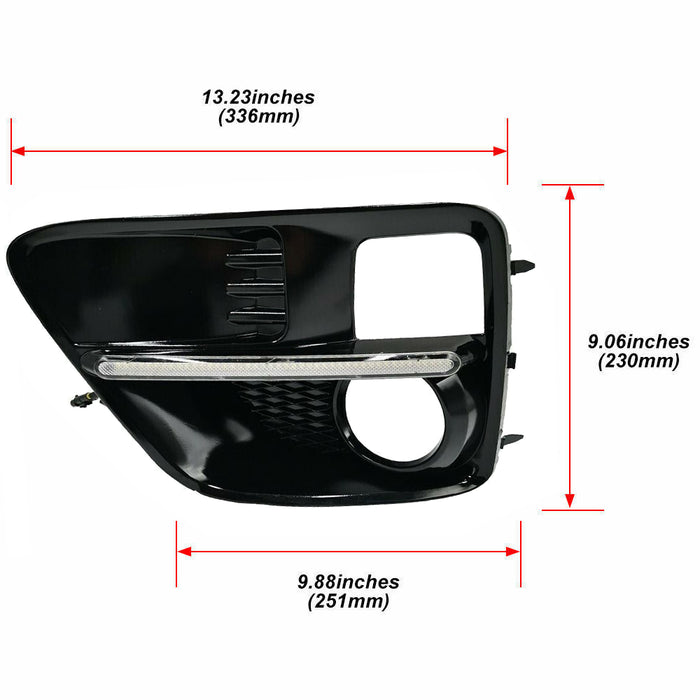 LED Fog Lights & Covers Daytime Running Light DRL for 2015-2017 Subaru WRX STI