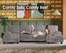 Grey Linen U-Shaped Sectional Sofa