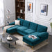 Modern U-Shaped Sectional Sofa: Chenille Fabric Comfort