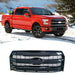 For 2015-2017 Ford F150 F-150 Front Upper Grille Grill W/O Camera Glossy Black