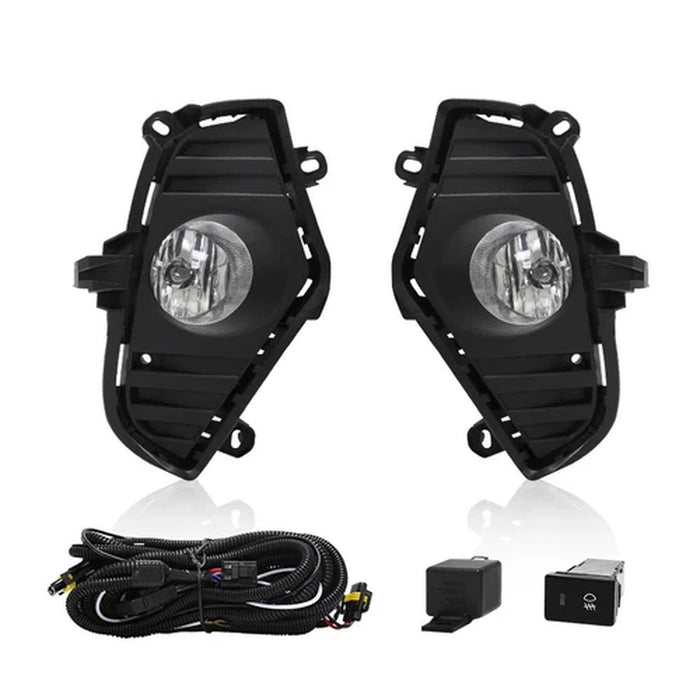 For 2019-2021 Toyota RAV4 Front Upper Lower Grille Bumper Fog Lights Valance Set